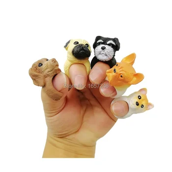 

New Personalized Animal Ring Cartoon 3d Cute Dog Puppy Opening Ring Pvc Animal Jewelry Cuff Open Adjusted Animal Rings for Gift