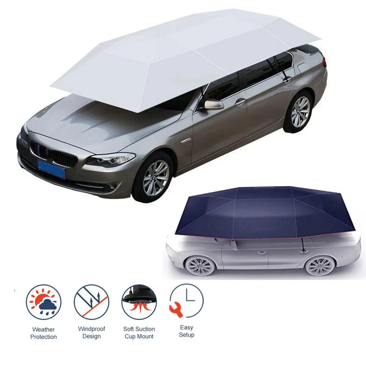 

Semi-automatic Outdoor Car Vehicle Tent Umbrella Sunshade Roof Cover Anti-UV Kit Car Umbrella Sun Shade Car Umbrella
