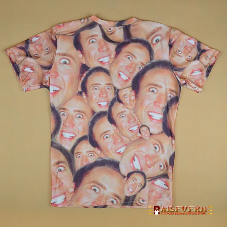 Лидер продаж, модная футболка Nicolas Cage Crazy со смешным принтом Stare At You, 3d футболка для мужчин и женщин, повседневные 3d футболки S/M/L/XL/XXL/3XL