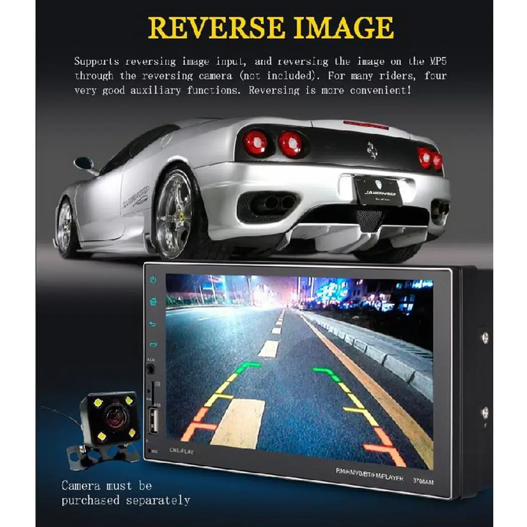  7 ''auto Stereo MP5 Player 2 Din Auto Radio FM Bluetooth Touchscreen Android 8.0 TF USB Auto Video 