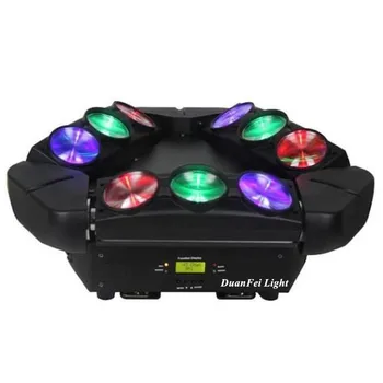 

6lot dj moving head beam led spider 9x12w rgbw 4in1 beam moving head dmx beam spider stage light