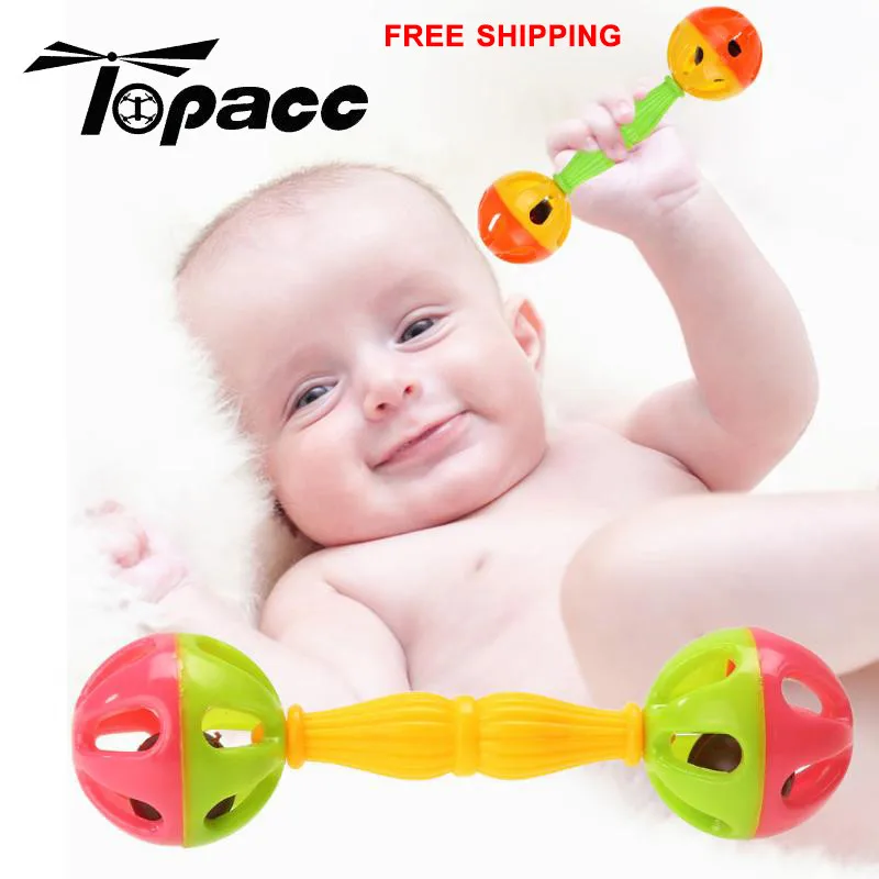 

5pcs Rattle Bell Baby Toys 0-12 months Shaking Dumbells Early Sound Educational Infant Grasp Toys For Children Funny Gift Bells