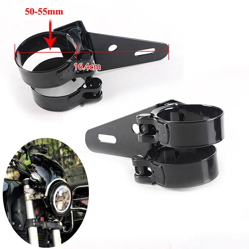 

2Pcs Motorcycle Shock Absorber Bar Bracket Max Shock 50mm~55mm Holder Black for Motor Road King Honda Suzuki