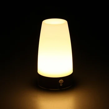 

New Pir Wireless Led Motion Sensor Retro Bedroom Night Light Battery Powered Led Table Lamp Best Quality Nightlight