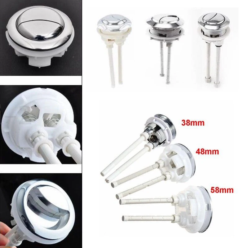 

2019 New High Quality Universal Dual Type Push Toilet Flush Button Loo WC Flush Valve 38 48 58mm ABS Toilet Tank Accessories