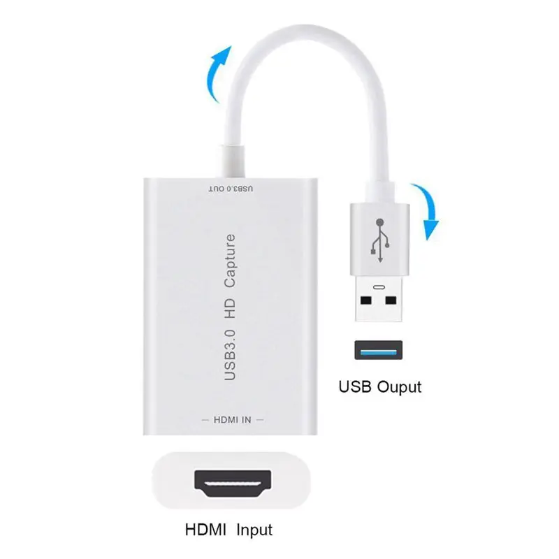 HDMI к USB 3,0 устройство карты захвата ключ 1080P видео аудио адаптер Win Mac US