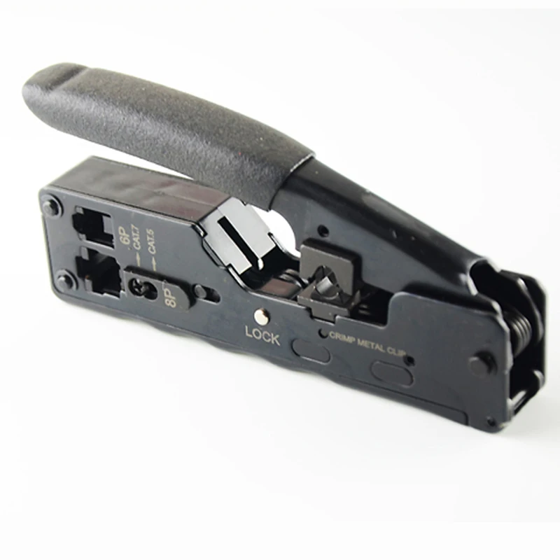 

8P8C RJ45 Cable Crimper Ethernet Perforated Connector Crimping Tools Multi-Function Network Tools Cable Clamps