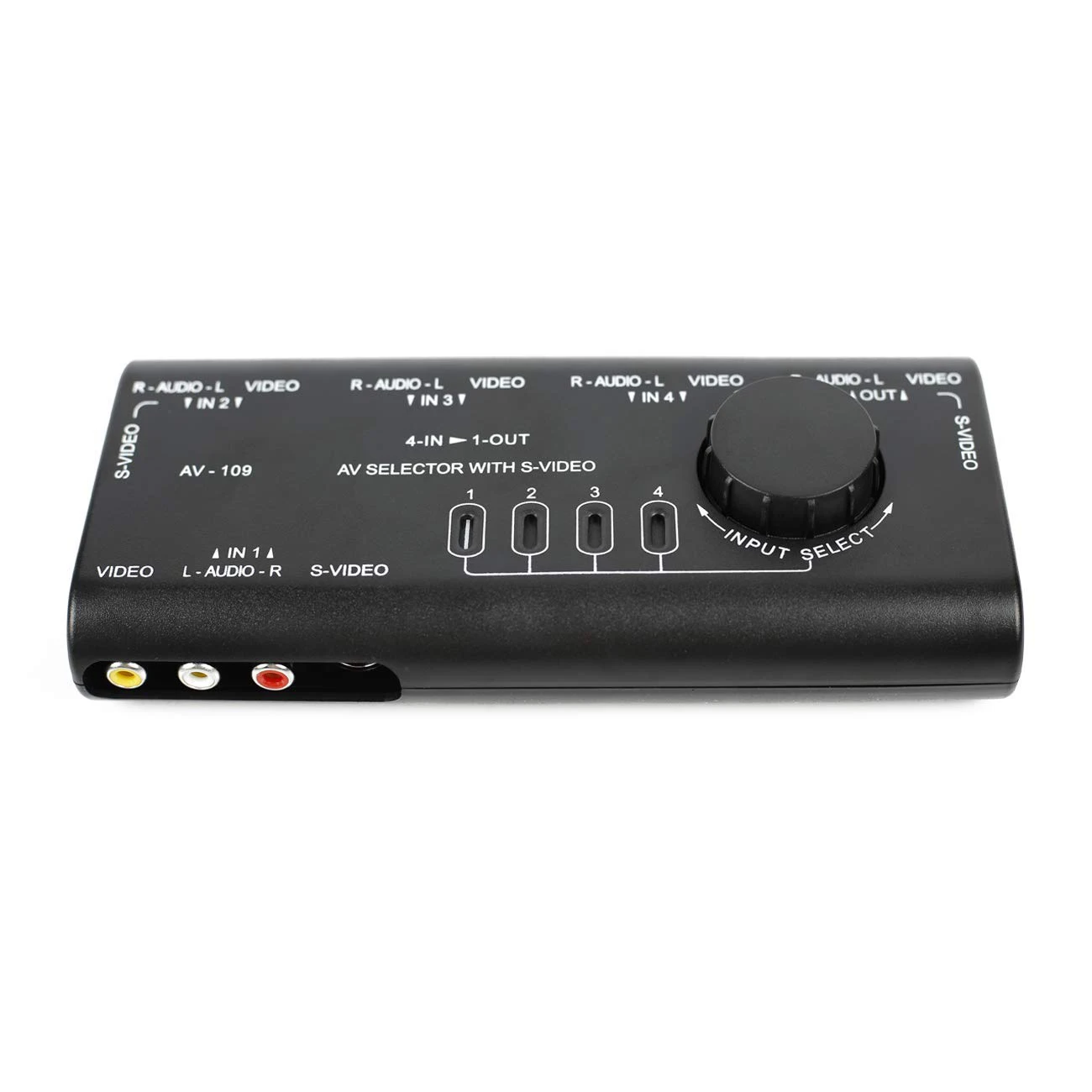 Практичный AV аудио видео переключатель сигналов 4 в 1 из способов 3 RCA коробка Spiltter