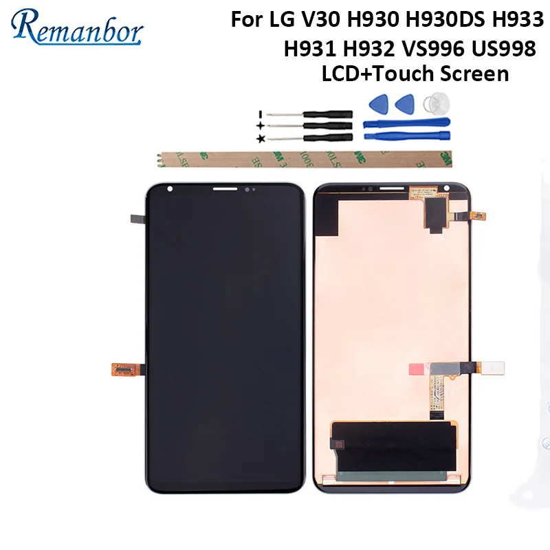 

Remanbor For LG V30 LCD H933 H932 VS996 US998 LCD Display And Touch Screen Screen Digitizer With Tools For LG V30 6.0 inch