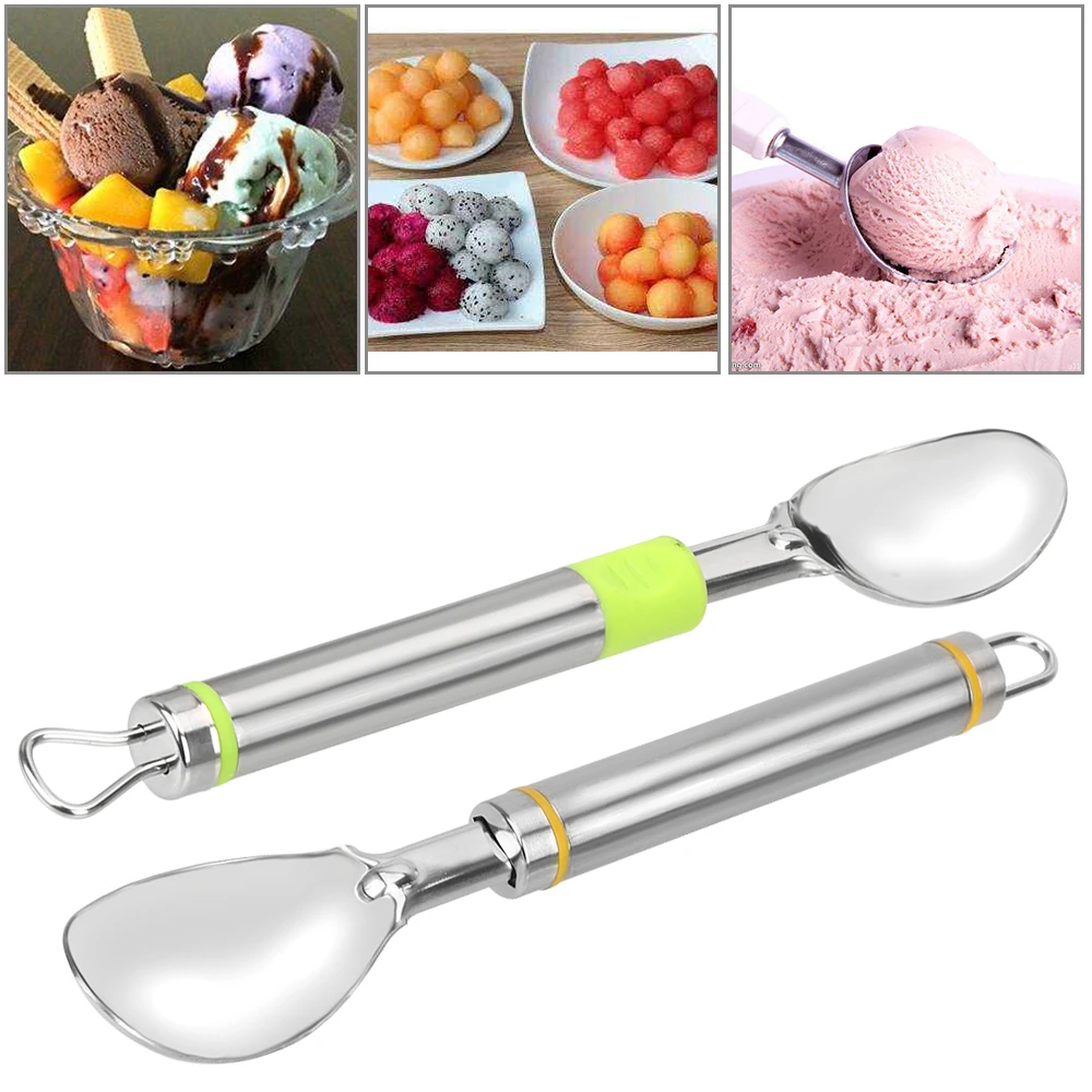 

Ice Ball Maker Ice Cream Scoop Watermelon Spoons for Potatoes Watermelon Jelly Yogurt Cookies Stainless Steel