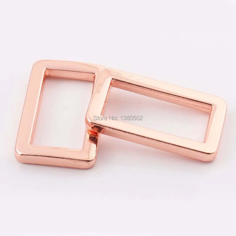 

20PCS/lot 25mm 1inch inner rose gold color rectangle rings buckles for Purse and handbag leather craft