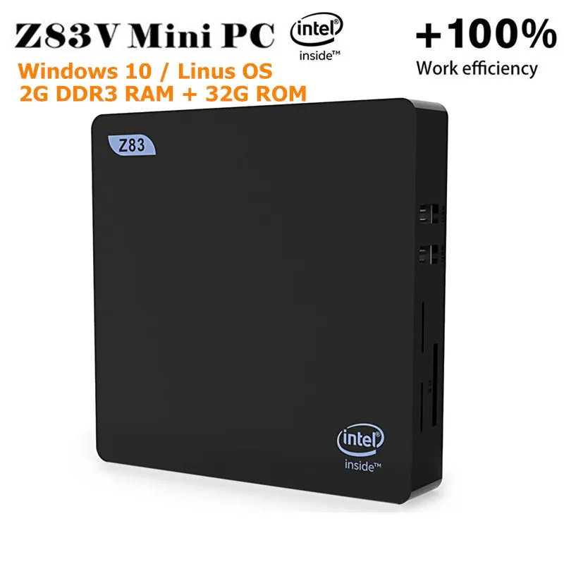 

Original Z83V Mini PC Intel Atom X5-Z8350 Fanless X86 Mini PC 1000M LAN USB 3.0 2GB RAM 32GB ROM Bluetooth WiFi Intel Mini PC
