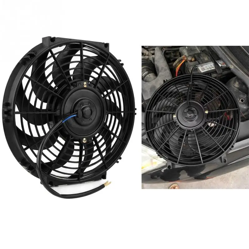 12 inch Universal Car radiator fan Slim Push Pull Electric Engine Cooling Fan 12V with Mounting