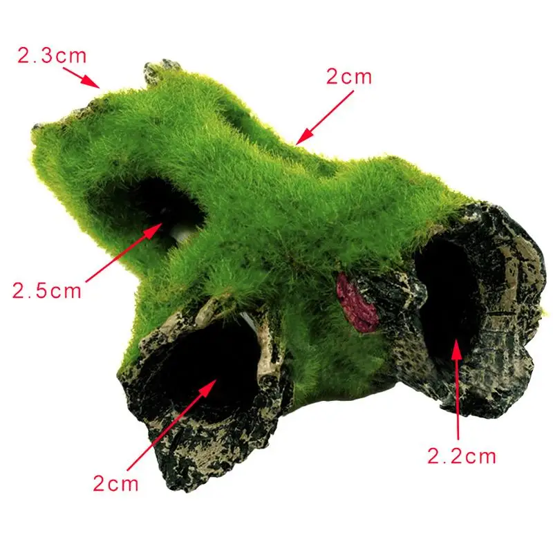 Искусственный пень мох аквариумные рыбки креветки укрытие скрытие пятно украшения аквариум декоративные поделки для аквариума