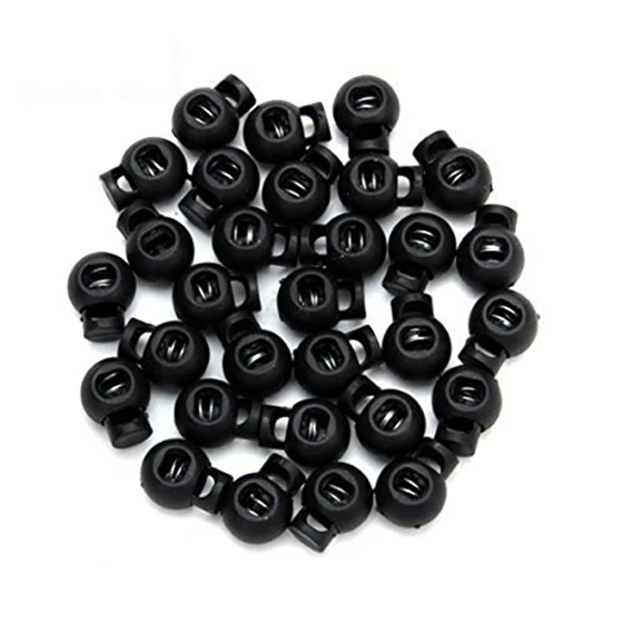 

Hot sale-100 Piece Cord Stopper DIY Black Plastic Connector Cord Lock Stopper Switch Cover