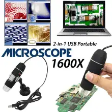 500X1000X1600X8 СВЕТОДИОДНЫЙ Цифровой Микроскоп USB эндоскоп камера микроскопио Лупа электронный стерео Пинцет увеличение