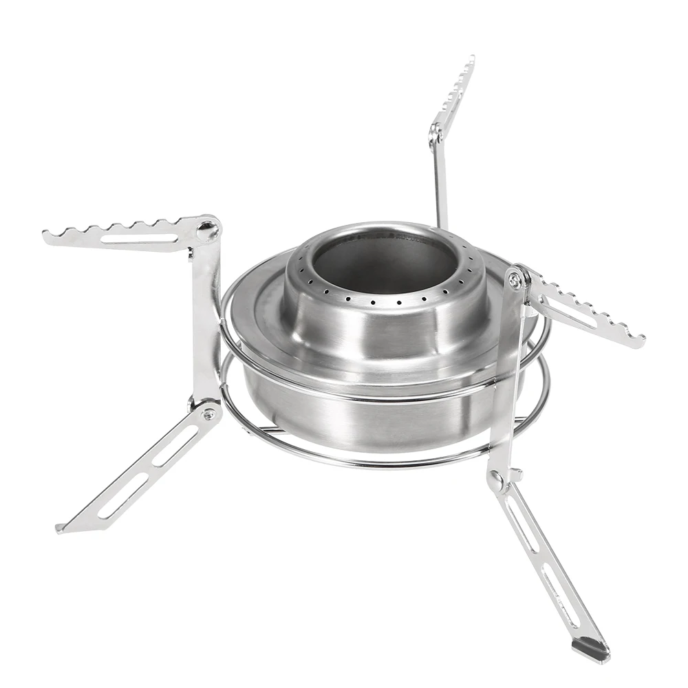 Outdoor Camping Alcohol Stove + Rack Set Alcohol Stove with Cross Stand