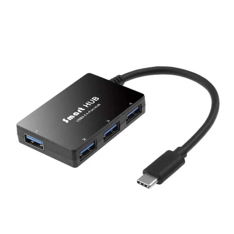 Зеркальная поверхность USB C USB3.1 Тип-C до 4 Порты USB3.0 концентратор Кабель-адаптер