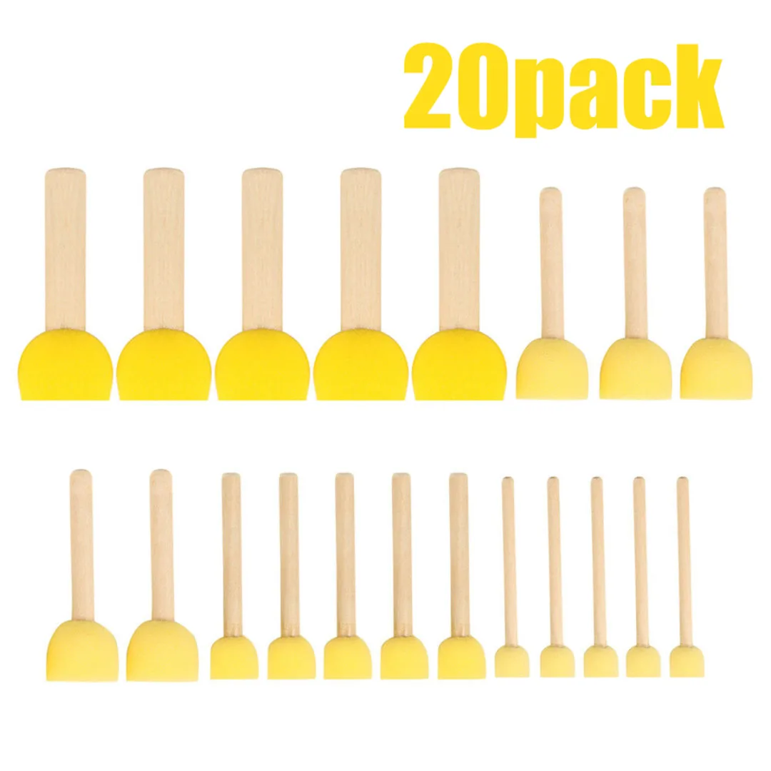 

20Pcs DIY Stencil Brush Sponge Paint Stencil Tool Furniture Craft Sponge Paint Foam For Children DIY Supplies