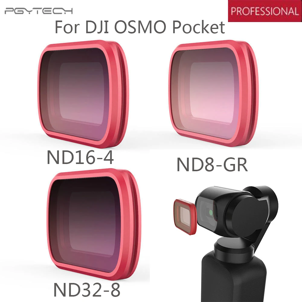 3 шт. PGYTECH Osmo карманных фильтров ND8 GR ND16 4 ND32 8 GND Набор для DJI карман Profesional