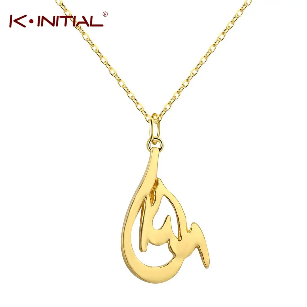 Kinitial Gold color Necklaces Arabic Islamic Religious Jewelry for