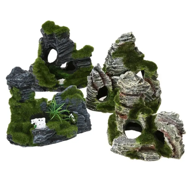 Mountain View Aquarium Rock Cave Aquarium Fish Tank Ornaments Hiding
