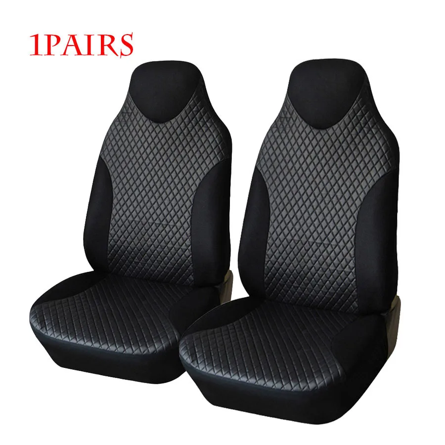 

Car Seat Cover Simple Black PU Imitation leather Design Fit Compatible with Most Vehicles