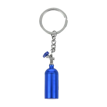

Car modification nitrogen turbocharged mini key chain straps: blue