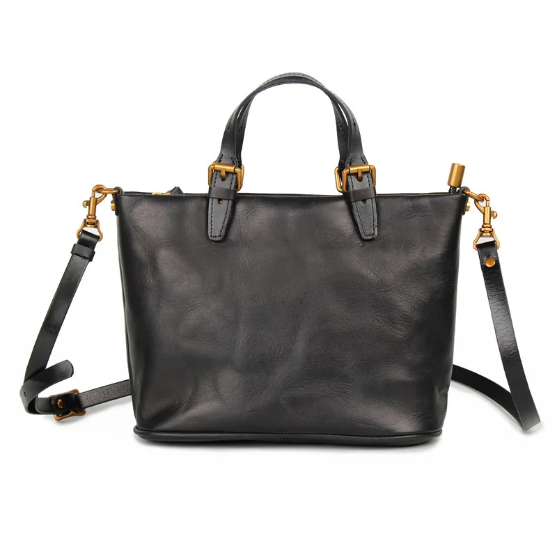

Handmade Manual Vegetable Tanned Leather Tote Women Large Satchel Purse Retro Handbag Lady Cross body Vintage Messager Bag