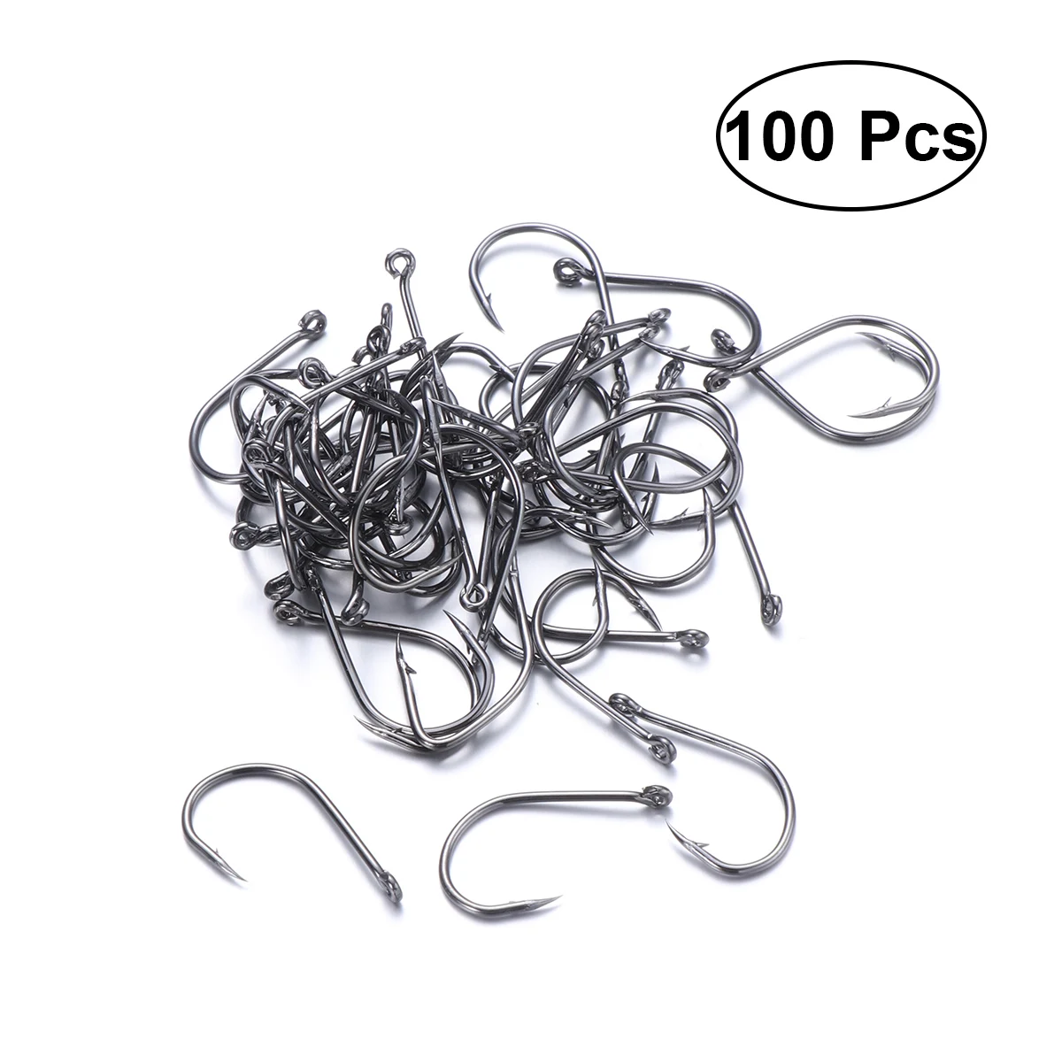 60 PCS Fishing Hooks Carbon Steel Perforated Fishing Hooks Fly Fishing