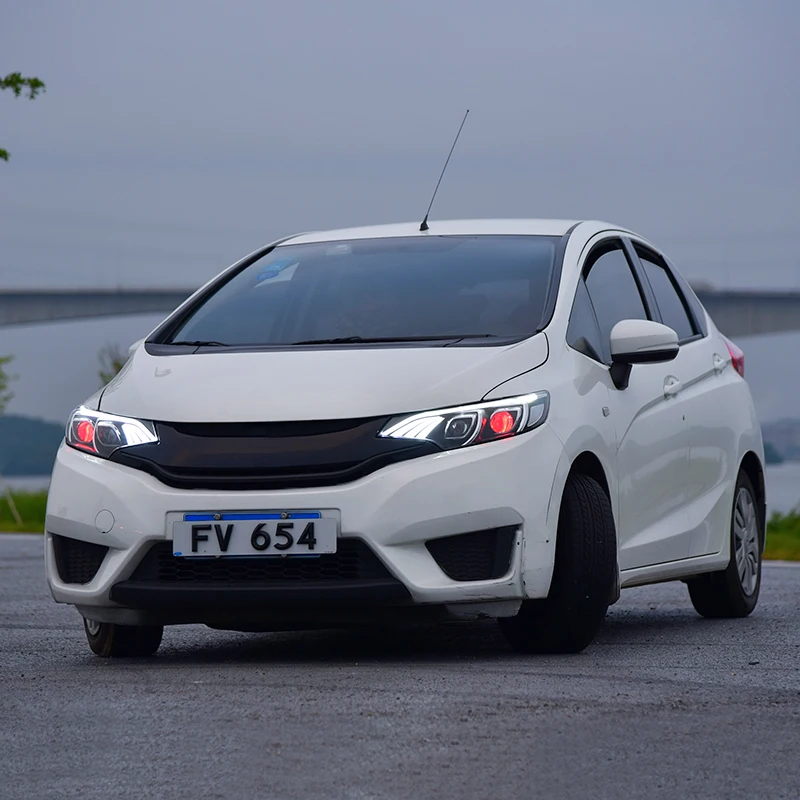 Головной светильник в сборе для Honda FIT Jazz левая и правая сторона светодиодный светильник лампа для поворотного сигнала