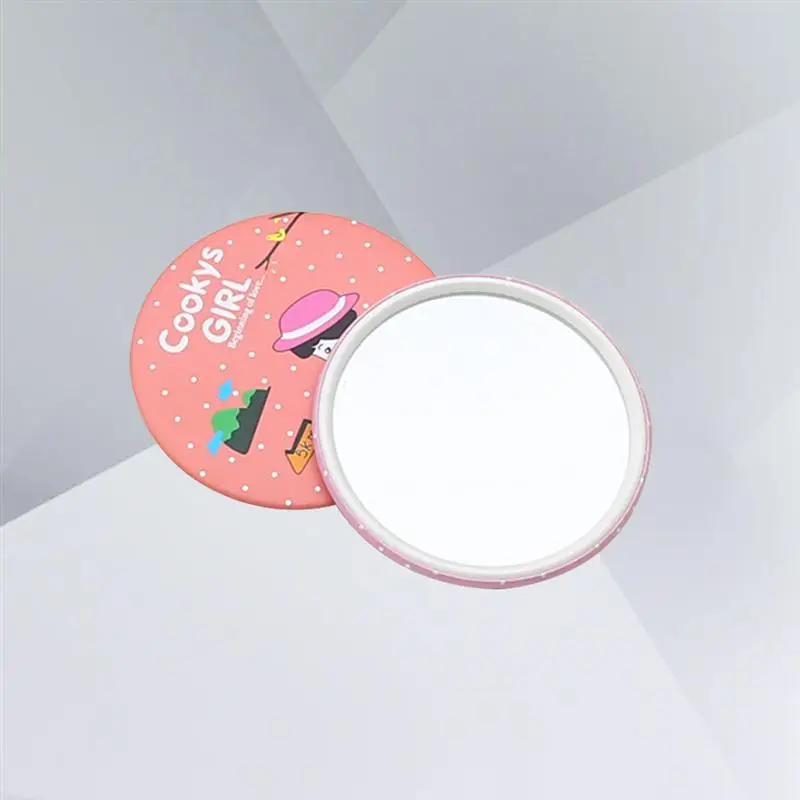 Компактное портативное карманное зеркало круглой формы, мини-зеркало для девушек и женщин