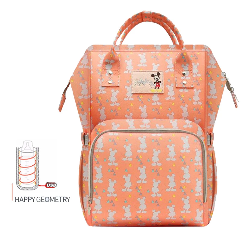 Disney Mickey Bottle изоляционные сумки для кормления USB Оксфорд ткань подгузник коляска