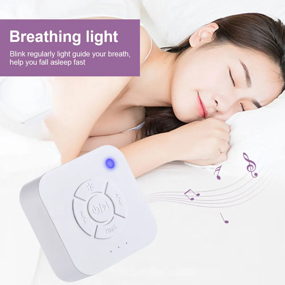 Новое поступление мини белый шум звук машина для сна пустышка с 9 успокаивающие звуки дыхание свет таймер детский продукт