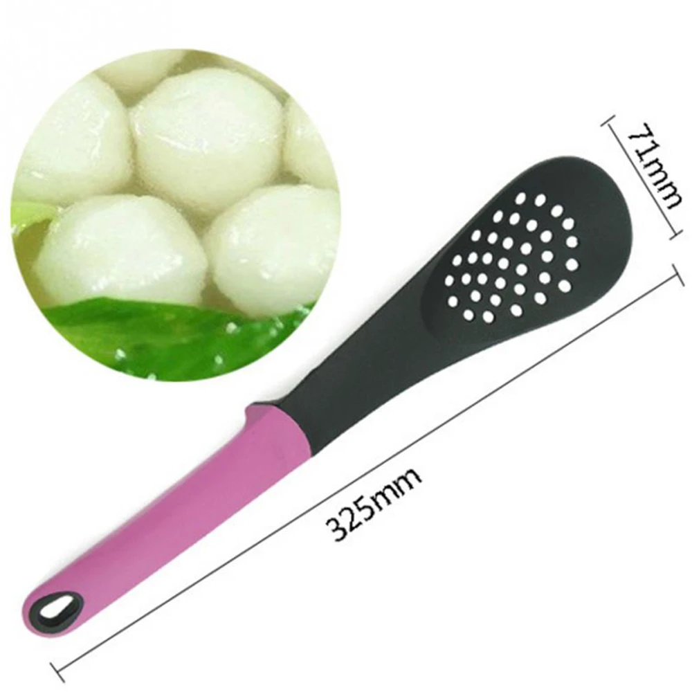 Kopen 7 stks set Nieuwe Nylon Kookgerei Set non stick Platte Spatel Soep Vergiet Met Stand Rack Houder Keukengerei voor koken Tool