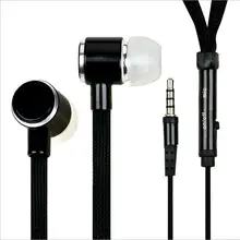 Металлический с микрофоном шнурки наушники 3,5 мм наушники-вкладыши стерео гарнитура 200 шт./лот