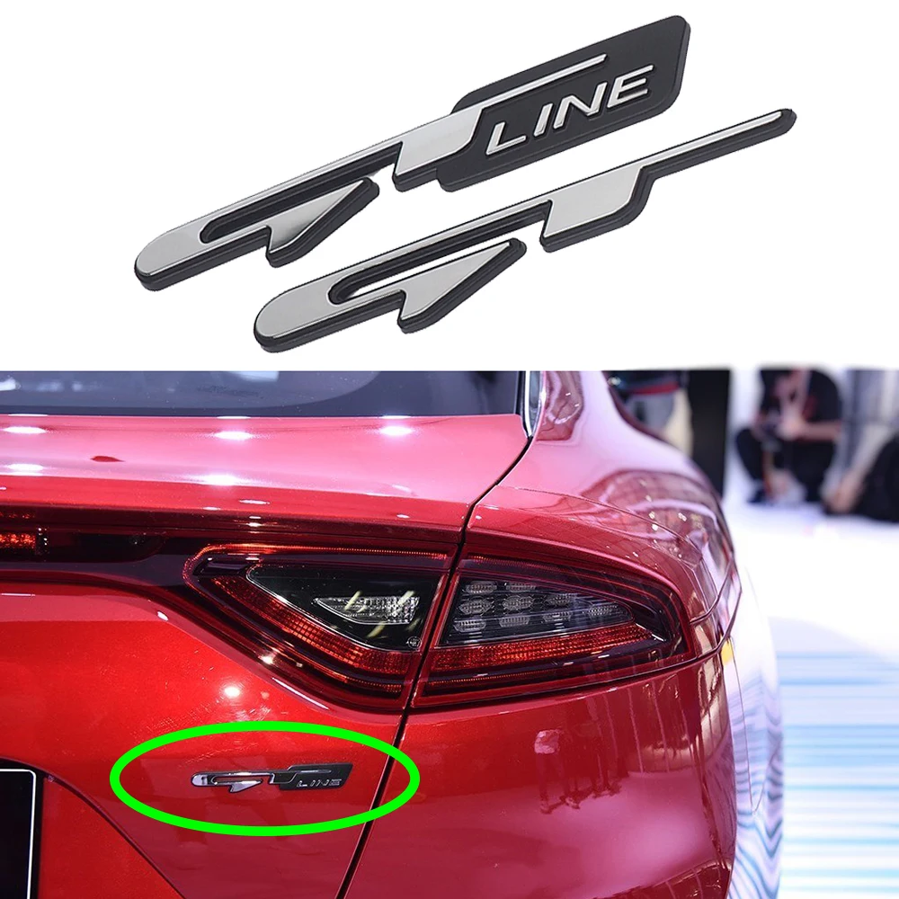 

3D Stereo Chrome Car Sticker Rear Trunk Waist Decor Decals GT Line Logo For Peugeot 307 RCZ 207 208 301 308 2008 Auto Styling