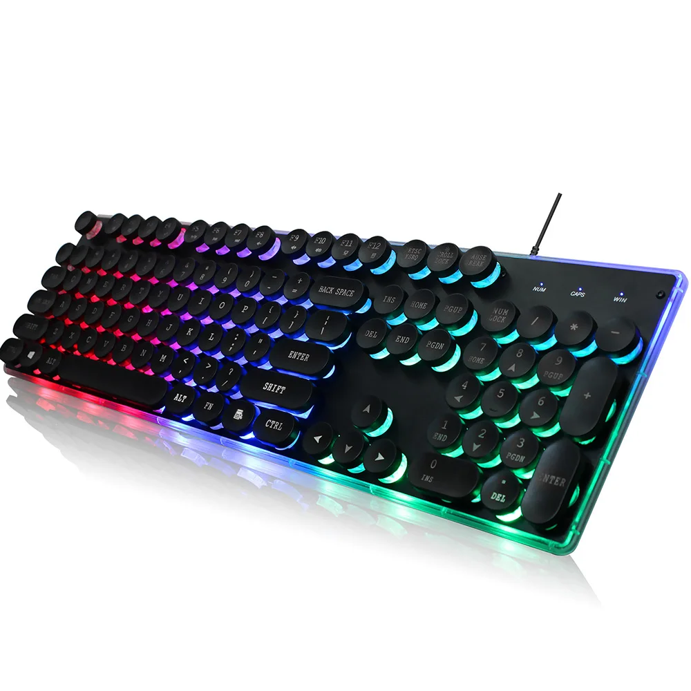 ZERODATE KB202 Проводная игровая клавиатура с подсветкой и механическим эффектом 104Key