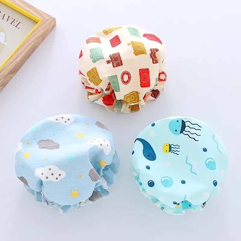 

Baby Boys and Girls Hat Newborn Baby Cotton Skullies print Caps Hats For Baby Kids Knitted Beanies Cap
