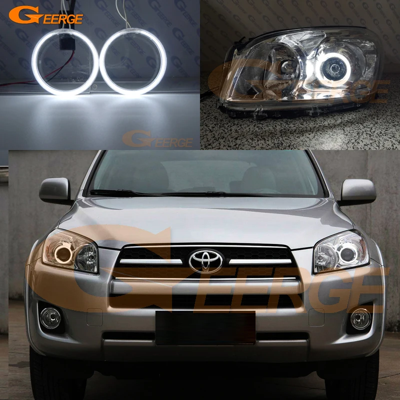 Для Toyota RAV4 2009 2010 2011 2012 проектор фары отличное Ультра яркое освещение CCFL ангельские глазки комплект Halo Кольцо