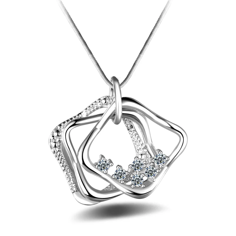 

S925 silver pendant,crystal & zircon necklace,Fashion jewelry accessories wholesale in 2019