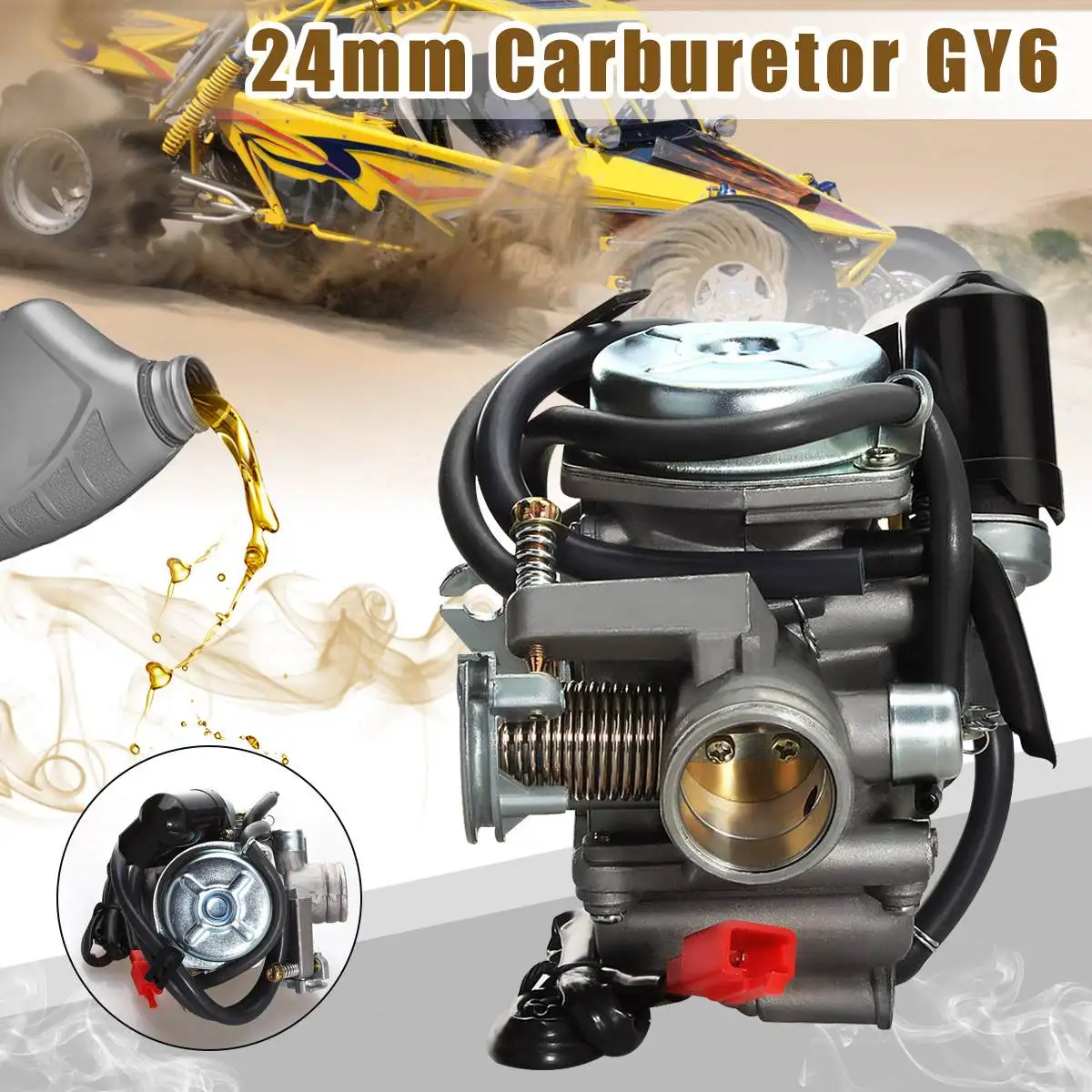 Beste Vier Takt Carburateur Auto Motorfiets Scooter Carb 110cc 125CC 150CC GY6 Atv Go Kart Roketa Taotao Boring 24 Mm Voor yamaha