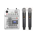 LEORY Wireless KTV Mischer Mikrofon Mono Audio Mischen Eingang 48V Phantom Power 2 Mikrofon Für KTV F 12T USB-in Mikrofone aus Verbraucherelektronik bei