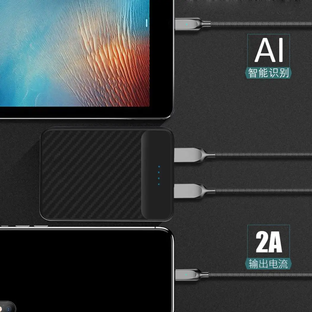 Двойное Внешнее зарядное устройство USB power стильный дизайн с отличительным видом.