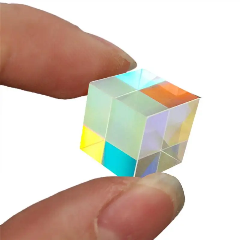  Multiple Colors Optical Glass Triple Prism 6 Sides Full Polishing Cube Prism Set Optics Teaching Ai - 32960346256