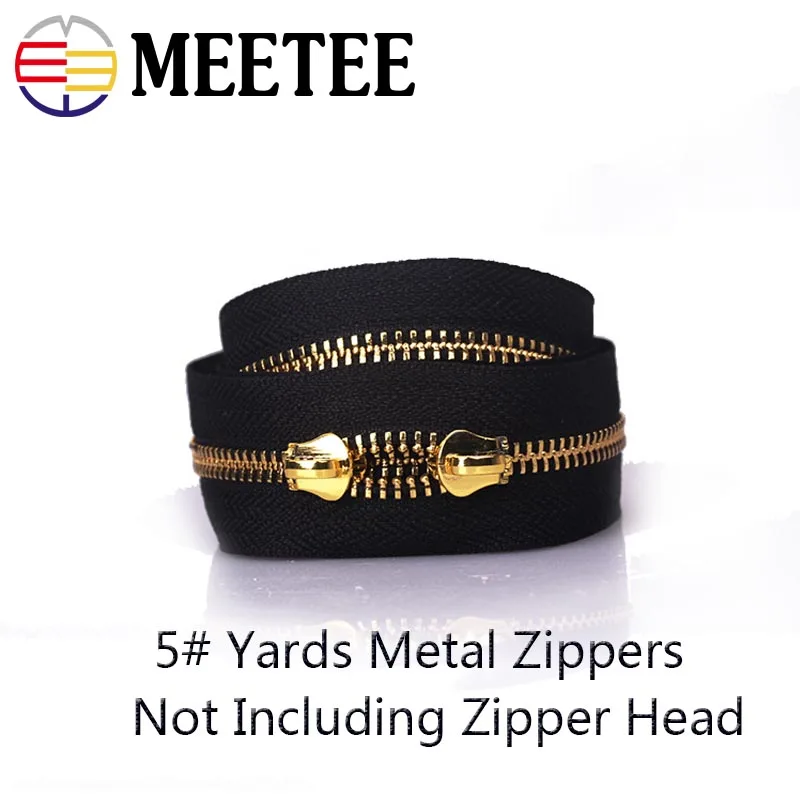 2 ярда экологически чистый 5 # двухсторонняя металлическая молния для шитья DIY