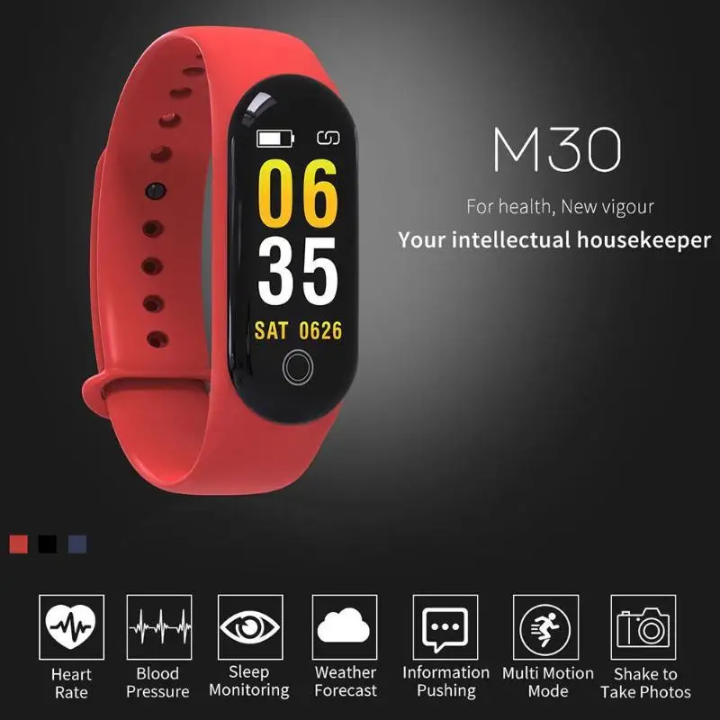 M30 Bluetooth Давление сердечного ритма IP67 Водонепроницаемый 3D динамичный