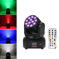 DMX512 Disco KTV клубное мини-платье 12 светодиодов 40 W RGBW стирка с вращающейся подвижной головкой сценический эффект света 7/13 канала с Reomote