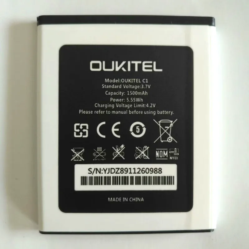 Аккумулятор 1500 мАч для OUKITEL c1 мобильный телефон Battery|Аккумуляторы мобильных