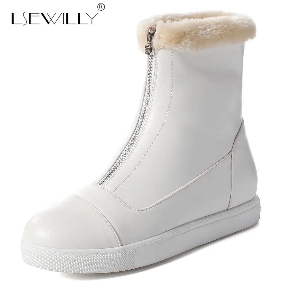 

Lsewilly Martin Boots Ankle Boots Flat with Vintage Casual Shoes Brand Design Retro Black Zipper Women Boots Lady Shoes E298